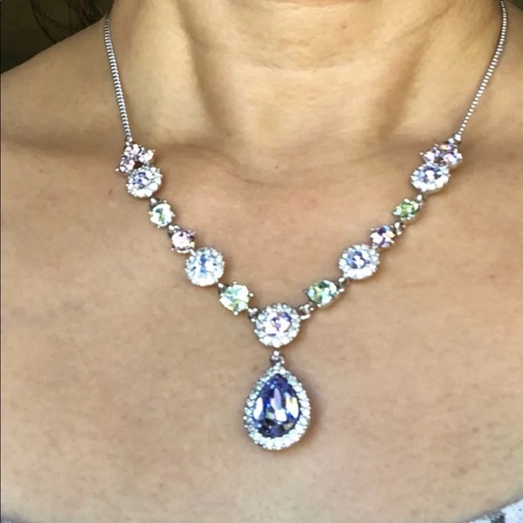 Givenchy Multi Color crystal statement necklace - Picture 3 of 8